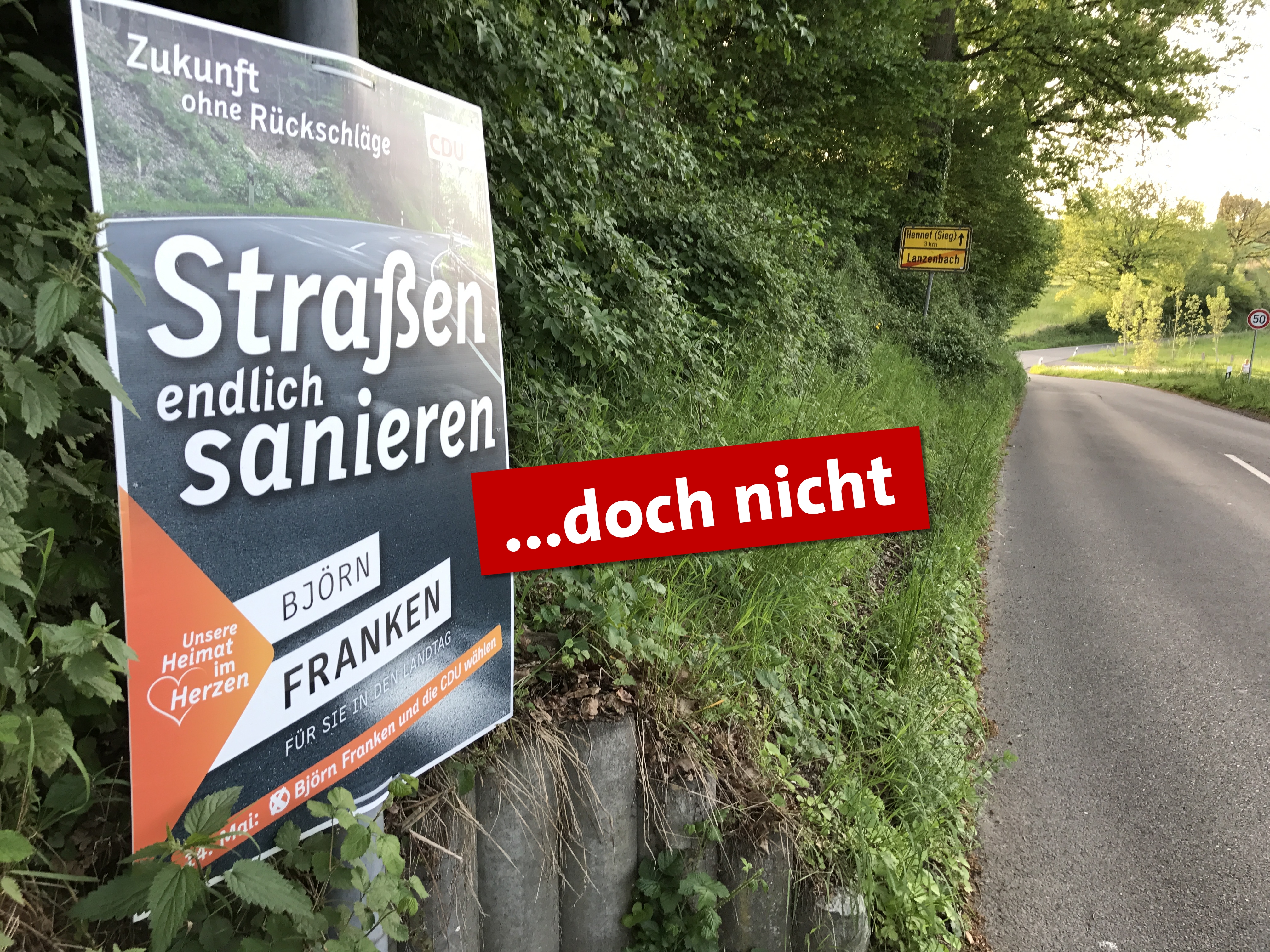 0 Euro für Hennefer Landesstraßen in 2018: L125 bekommt keine Sanierung